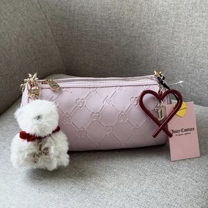 Juicy Couture Light Pink Embossed Shoulder Bag